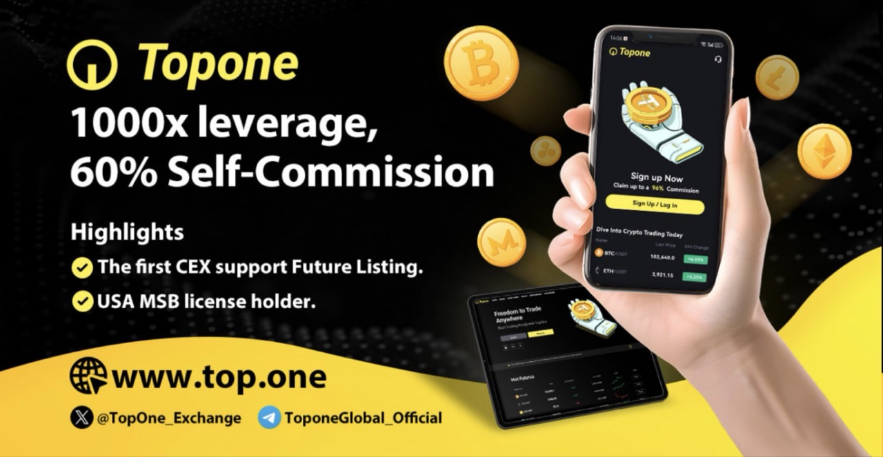 Topone Exchange: 1000x Leverage and Free Trading, All at Your Fingertips!